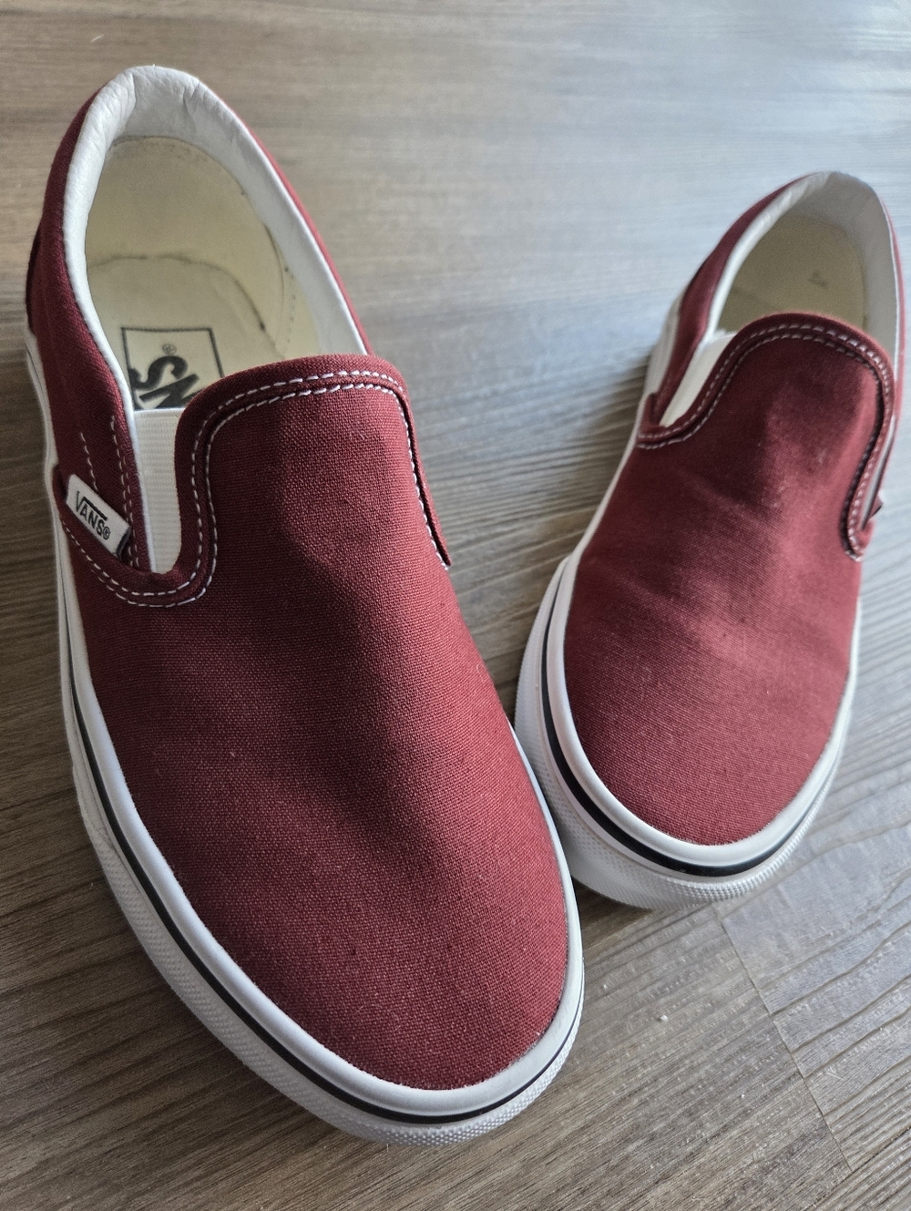 Vans Old Skool Maroon Slip-On Sneakers, Women's Size 6.5, Men's Size 5 - Picture 10 of 12